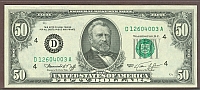 Fr.2118-D, 1974 $50 Federal Reserve Note, Ch.CU